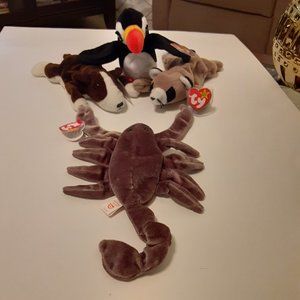 Lot of 4 Ty Beanie Babies